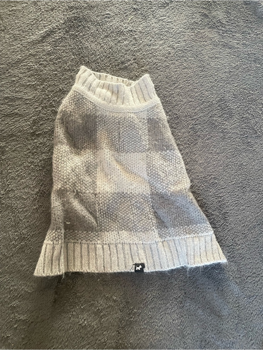 Soft Grey Knit Dog Sweater - Lightweight Comfort